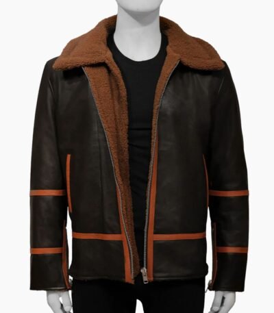 Mens Brown Shearling Jacket