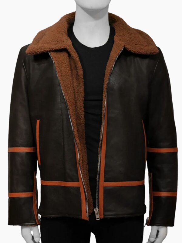 Mens Brown Shearling Jacket