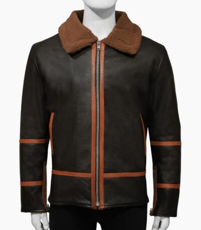 Mens Brown Shearling Jacket