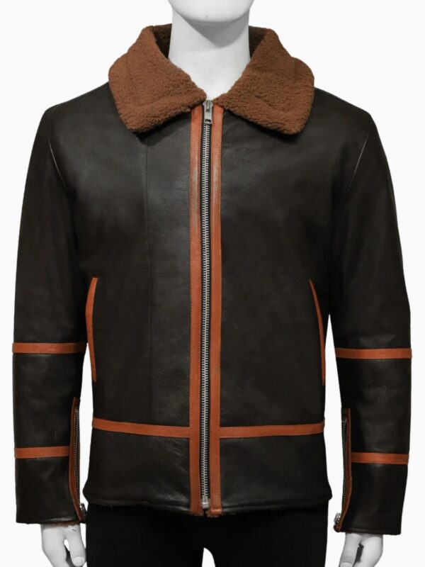 Mens Brown Shearling Jacket