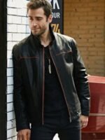 Men's Casual Vintage Style Black Leather Jacket