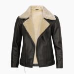 Men's Dark Brown Lambskin Leather Shearling Jacket