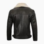 Men's Dark Brown Lambskin Leather Shearling Jacket
