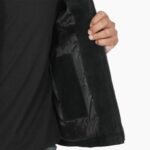 Mens Genuine Black Cafe Racer Suede Jacket