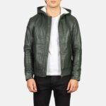 Mens Genuine Leather Jacket With Hood