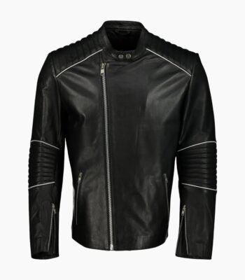 Men's Hamilton Racer Biker Style Leather Jacket