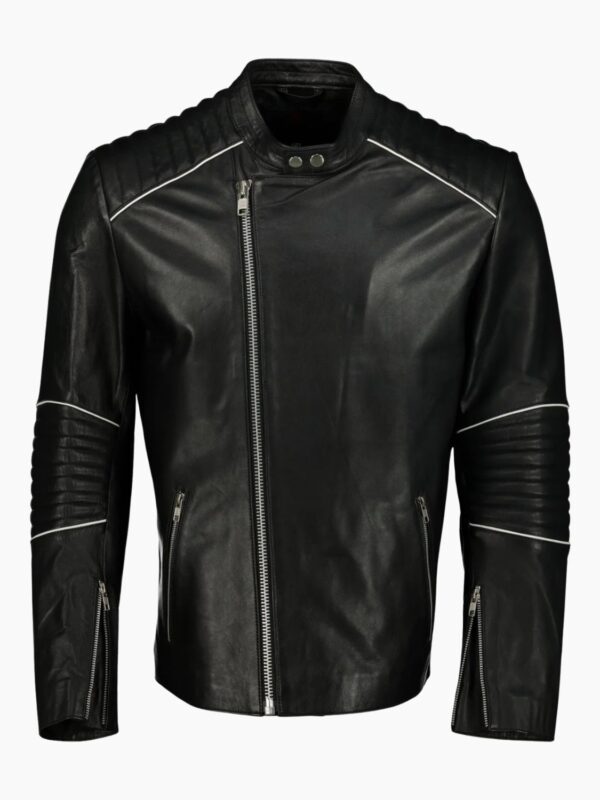 Men's Hamilton Racer Biker Style Leather Jacket