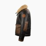 Mens J-20 Pilot Fur Chocolate Sheepskin Jacket