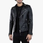 Mens Lambskin Leather Moto Jacket Urban Edge