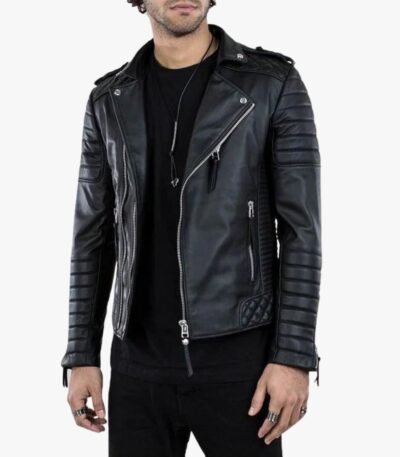 Mens Lambskin Leather Moto Jacket Urban Edge