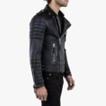Mens Lambskin Leather Moto Jacket Urban Edge
