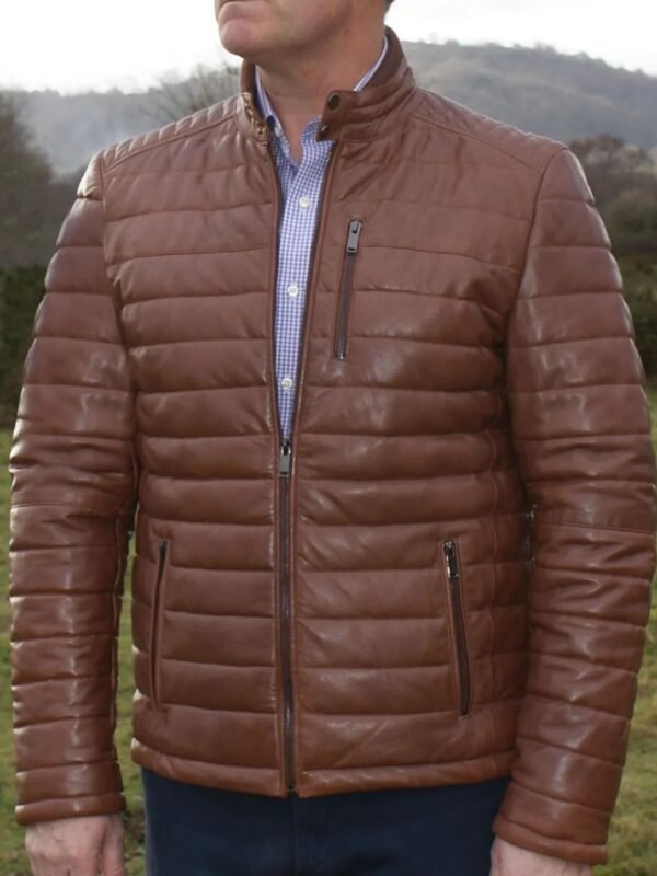 Mens Light Brown Leather Jacket