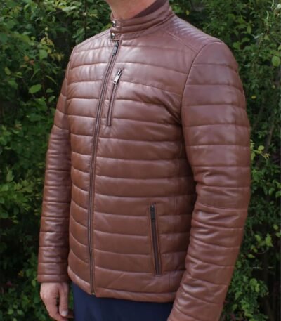 Mens Light Brown Leather Jacket