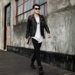 Mens Multi Zipper Biker Genuine Style Leather Jackets