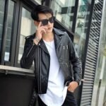 Mens Multi Zipper Biker Genuine Style Leather Jackets