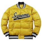 Mens Puffy Bomber Satin Jacket