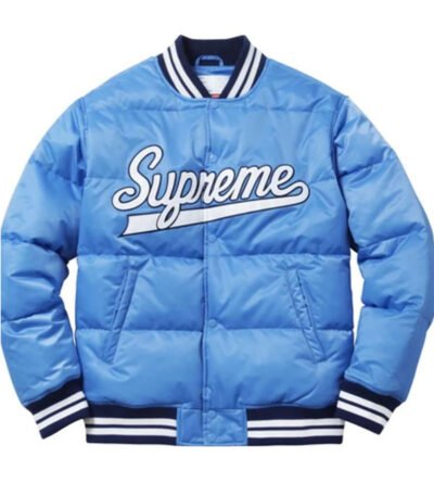 Mens Puffy Bomber Satin Jacket