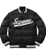 Mens Puffy Bomber Satin Jacket