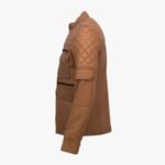 Men's Quilted Style Tan Sheepskin Jacket