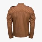 Men's Quilted Style Tan Sheepskin Jacket