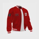 Men's Red Satin Bomber Jacket