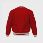 Men's Red Satin Bomber Jacket