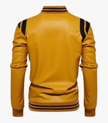 Mens Stand Collar Leather Jacket Motorcycle