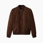 Men's Suede Bomber Leather Jacket