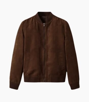 Men's Suede Bomber Leather Jacket