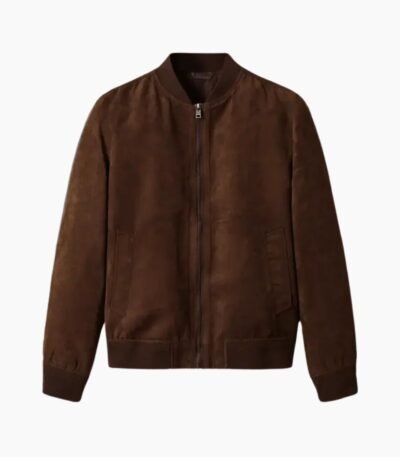 Men's Suede Bomber Leather Jacket