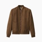 Men's Suede Bomber Leather Jacket