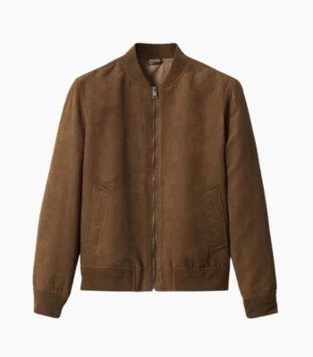Men's Suede Bomber Leather Jacket