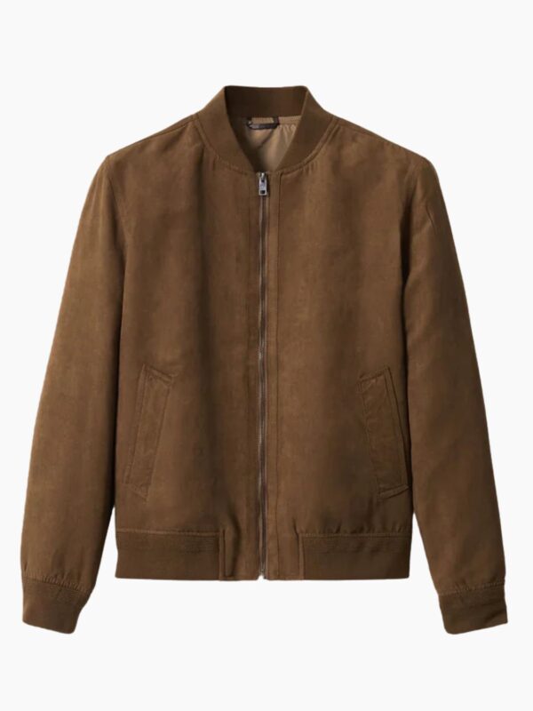 Men's Suede Bomber Leather Jacket