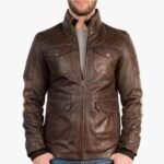Men's Vintage Racing Leather Jacket