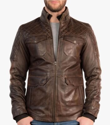 Men's Vintage Racing Leather Jacket