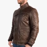 Men's Vintage Racing Leather Jacket