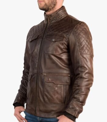 Men's Vintage Racing Leather Jacket