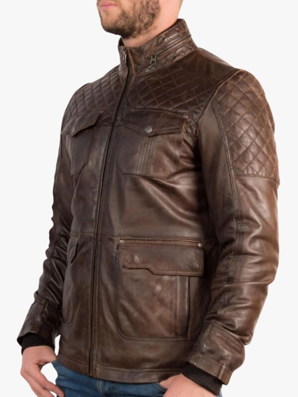 Men's Vintage Racing Leather Jacket