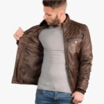 Men's Vintage Racing Leather Jacket