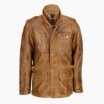 Men's Vintage Tan Military Jacket