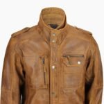 Men's Vintage Tan Military Jacket