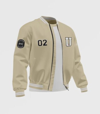 Men's White Satin Bomber Jacket