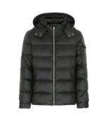 Men's Winter Jacket With Faux Fur Trim Black