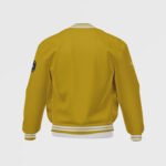 Men's Yellow Satin Bomber Jacket
