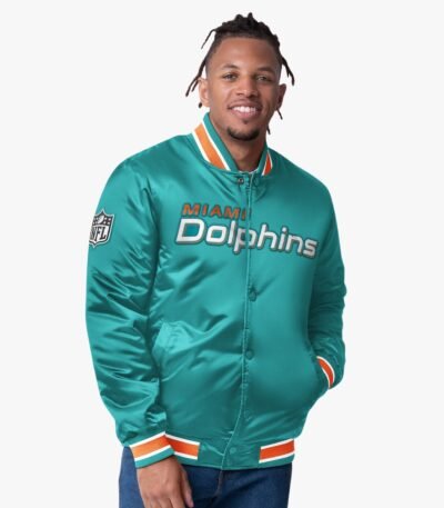 Miami Dolphins Closer Aqua Satin Jacket
