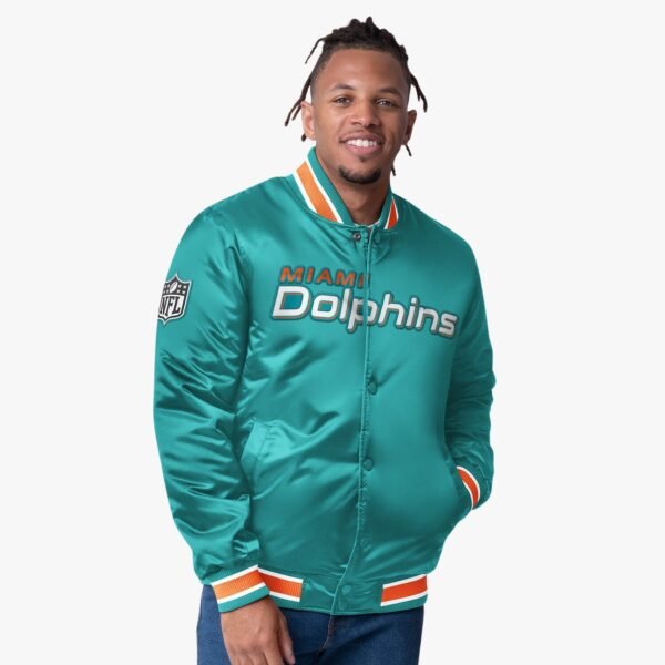 Miami Dolphins Closer Aqua Satin Jacket