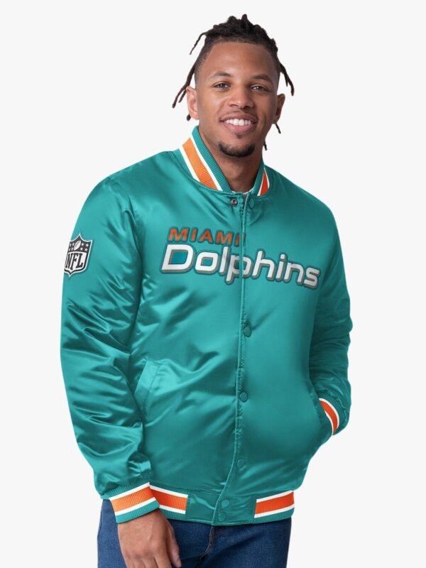 Miami Dolphins Closer Aqua Satin Jacket