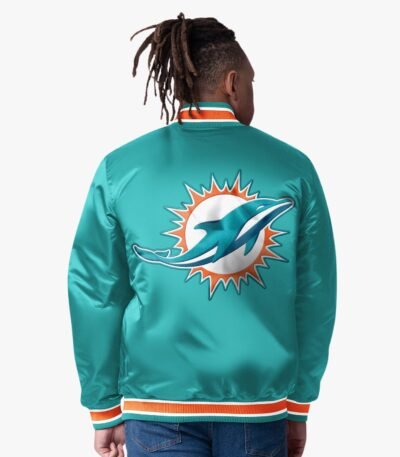Miami Dolphins Closer Aqua Satin Jacket