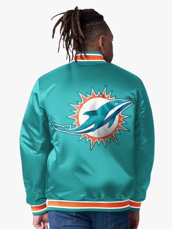 Miami Dolphins Closer Aqua Satin Jacket