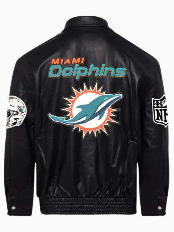 Miami Dolphins Full Leather Jacket